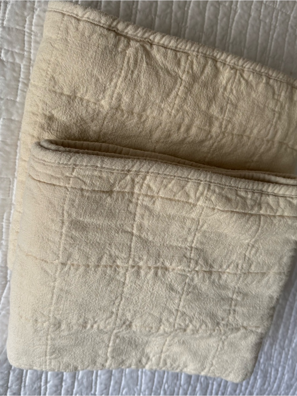 Casaluna Heavyweight Linen Blend Quilt King pillow sham pair Natural